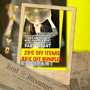 I Dream of 2019-Mini Event 25-35% Off Check it Out
